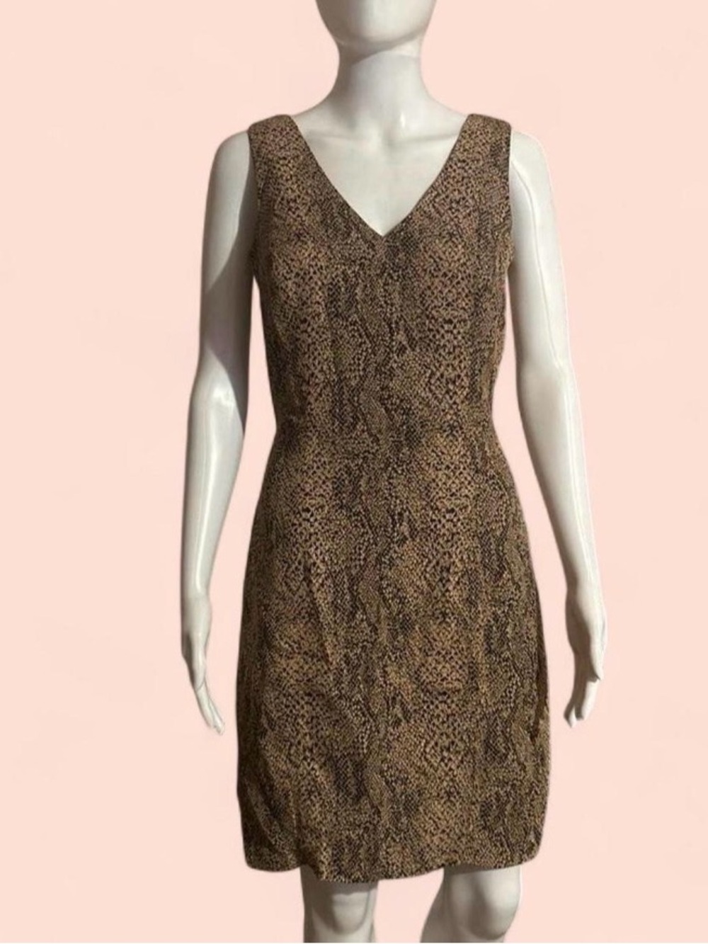90s Animal Print Sheath Dress